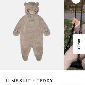 7am Enfant Cozy Teddy Bear Baby Jumpsuit Snow suit Size 6m-12m
